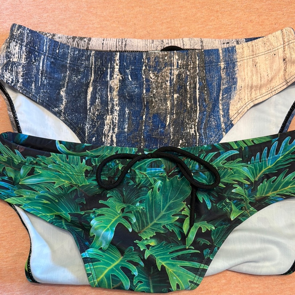 Phoneyduds Blue and White Patterned Bikini Bottom